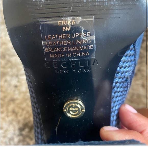 Cecelia New York suede ankle boots, navy, size 6 - Picture 4 of 6